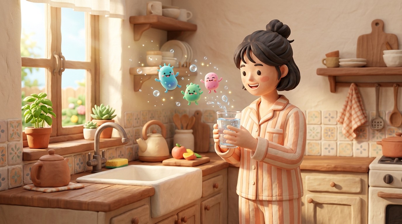 아침에 일어나자마자 물을 마시면 밤새 입안에 번식한 세균을 삼키게 된다?